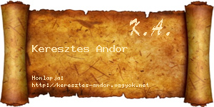 Keresztes Andor névjegykártya